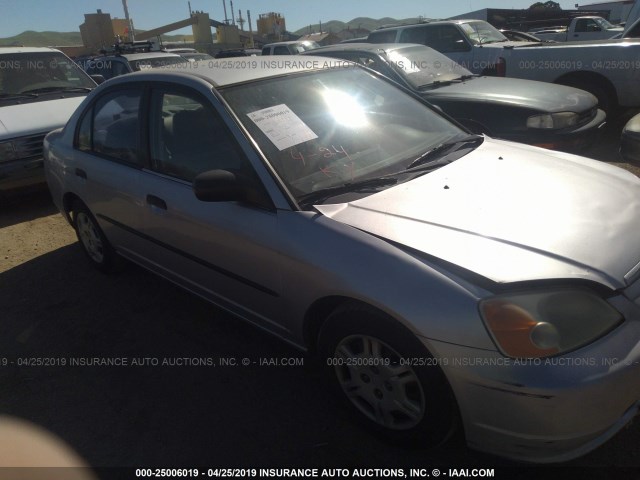 1HGES16231L012997 - 2001 HONDA CIVIC DX SILVER photo 6