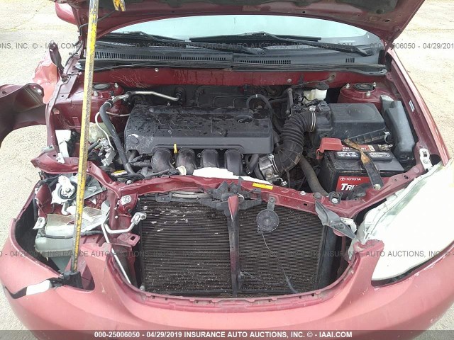 1NXBR32E17Z816853 - 2007 TOYOTA COROLLA CE/LE/S RED photo 10