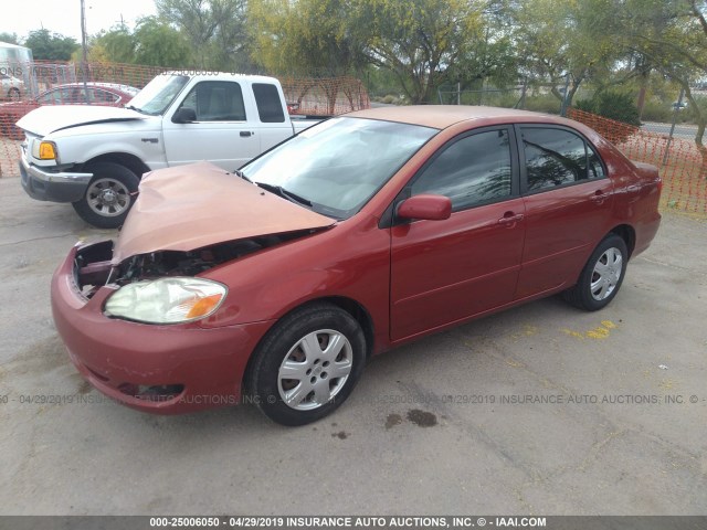 1NXBR32E17Z816853 - 2007 TOYOTA COROLLA CE/LE/S RED photo 2