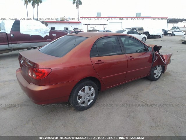 1NXBR32E17Z816853 - 2007 TOYOTA COROLLA CE/LE/S RED photo 4