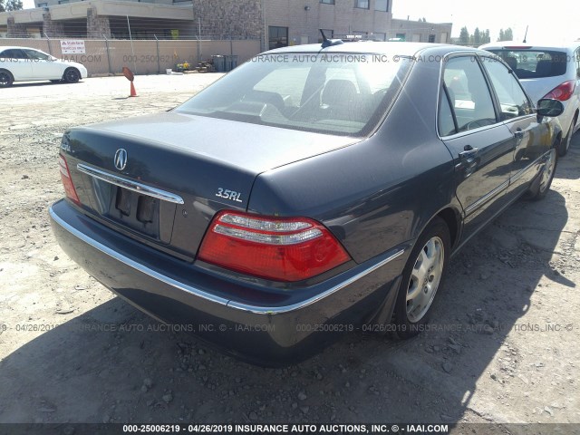 JH4KA96614C008259 - 2004 ACURA 3.5RL GRAY photo 4