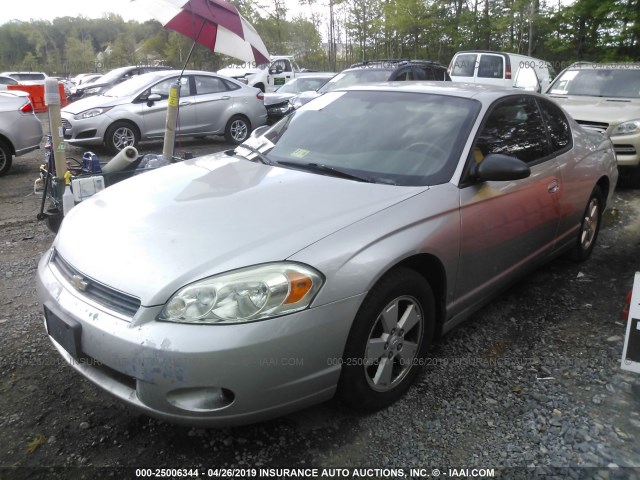 2G1WM15K269203834 - 2006 CHEVROLET MONTE CARLO LT SILVER photo 2