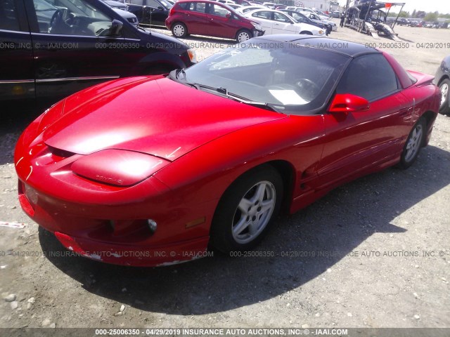 2G2FS22K312150185 - 2001 PONTIAC FIREBIRD RED photo 2