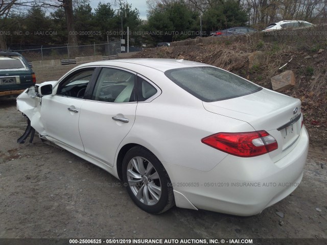 JN1BY1ARXBM370469 - 2011 INFINITI M37 X WHITE photo 3