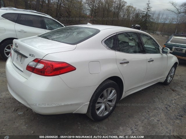 JN1BY1ARXBM370469 - 2011 INFINITI M37 X WHITE photo 4