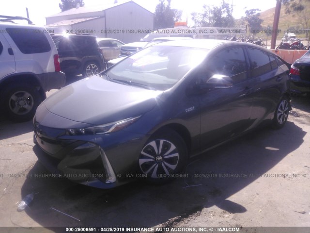 JTDKARFPXJ3086397 - 2018 TOYOTA PRIUS PRIME  灰色 照片 2
