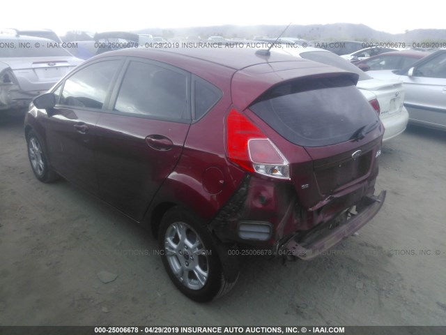 3FADP4EJ5EM117721 - 2014 FORD FIESTA SE RED photo 3