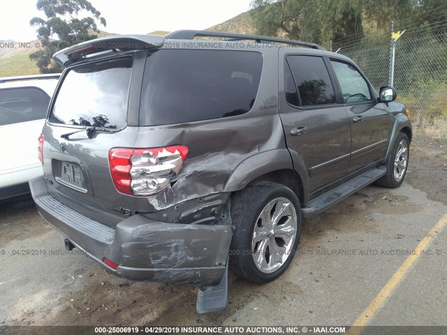 5TDZT38A44S214778 - 2004 TOYOTA SEQUOIA LIMITED BROWN photo 4