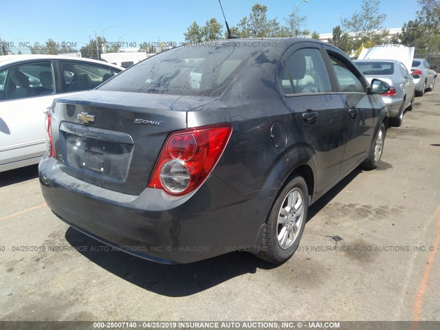 1G1JA5SHXC4178523 - 2012 CHEVROLET SONIC LS GRAY photo 4