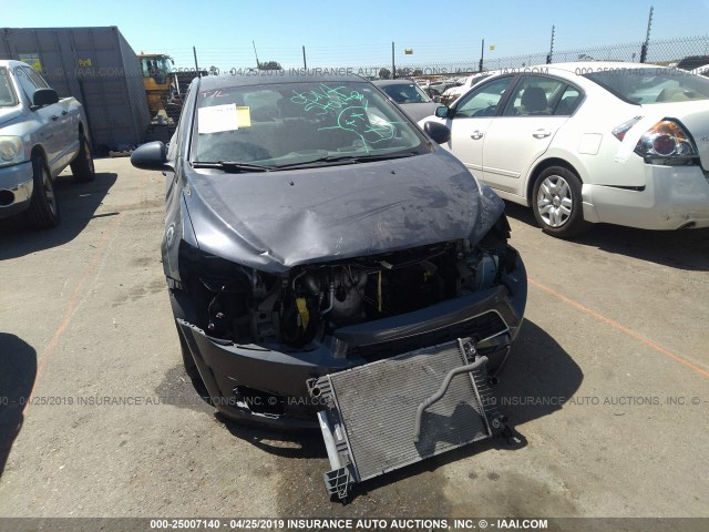 1G1JA5SHXC4178523 - 2012 CHEVROLET SONIC LS GRAY photo 6