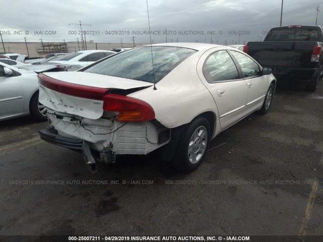 2B3HD46R42H124941 - 2002 DODGE INTREPID SE WHITE photo 4