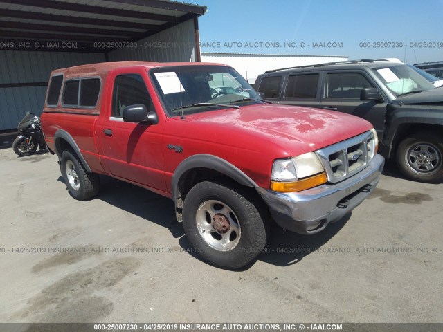 1FTYR11V3YPB04882 - 2000 FORD RANGER RED photo 1