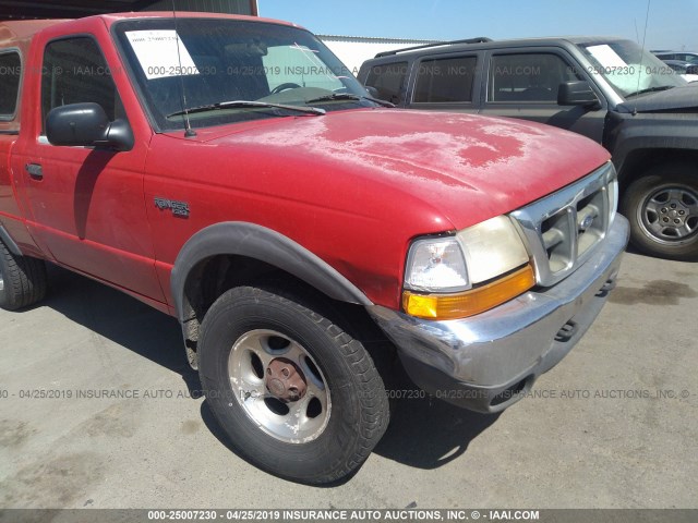 1FTYR11V3YPB04882 - 2000 FORD RANGER RED photo 6