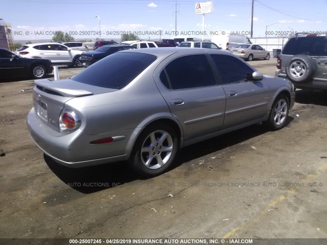 JN1DA31DX2T413727 - 2002 NISSAN MAXIMA GLE/GXE/SE SILVER photo 4