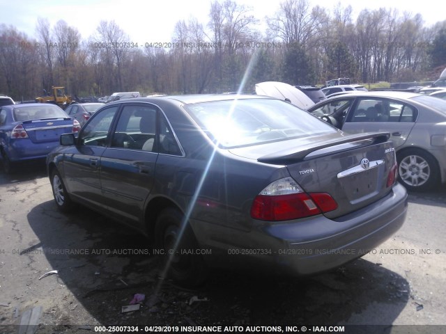 4T1BF28B43U332041 - 2003 TOYOTA AVALON XL/XLS GRAY photo 3