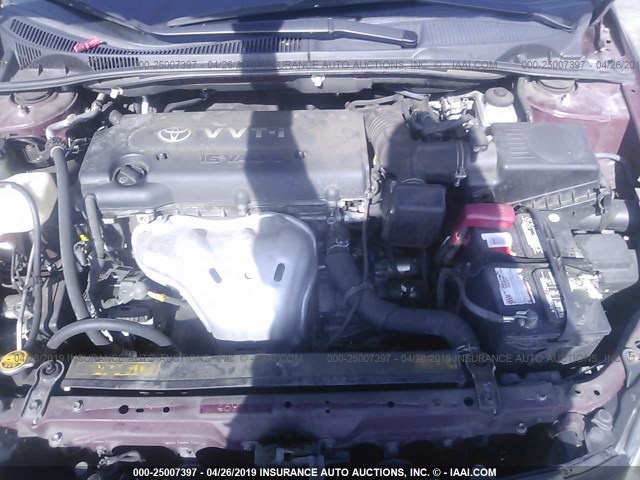 JTKDE3B73A0311821 - 2010 TOYOTA SCION TC BURGUNDY photo 10