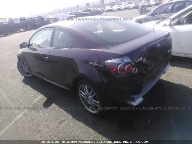 JTKDE3B73A0311821 - 2010 TOYOTA SCION TC BURGUNDY photo 3