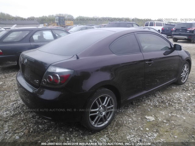 JTKDE3B75A0310329 - 2010 TOYOTA SCION TC ბურგუნდია ფოტო 4