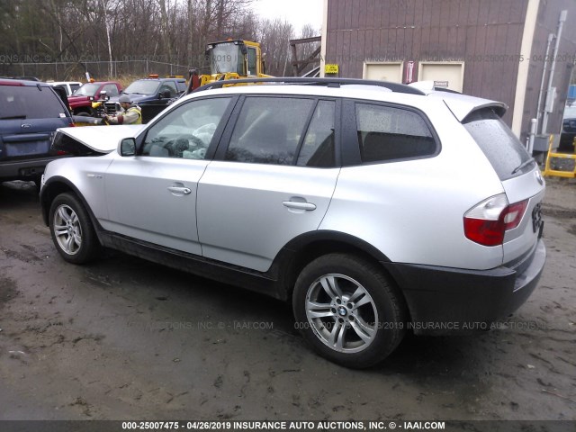 WBXPA93425WD14094 - 2005 BMW X3 3.0I SILVER photo 3