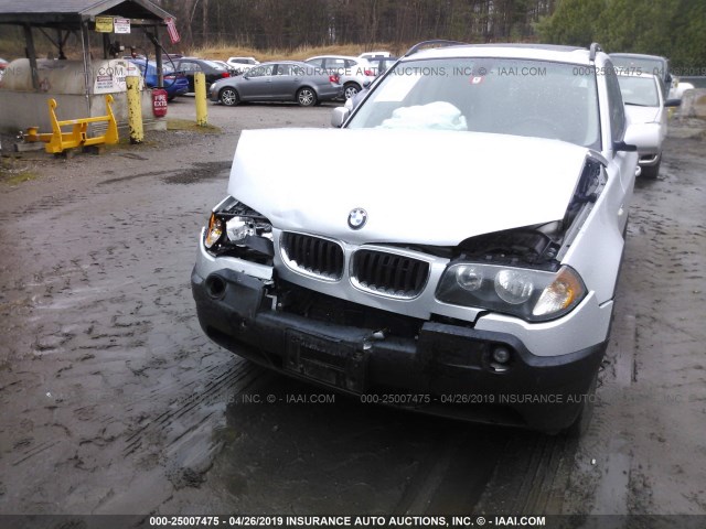 WBXPA93425WD14094 - 2005 BMW X3 3.0I SILVER photo 6