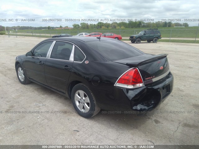 2G1WT58K481352947 - 2008 CHEVROLET IMPALA LT BLACK photo 3