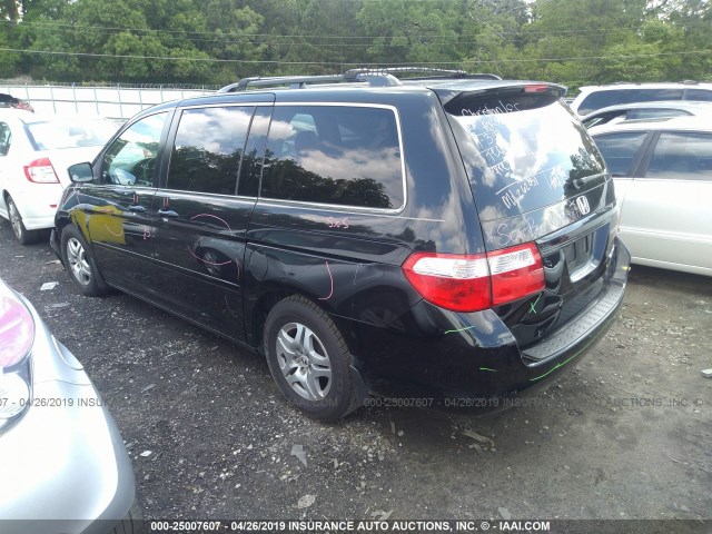 5FNRL38605B029256 - 2005 HONDA ODYSSEY EXL BLACK photo 3