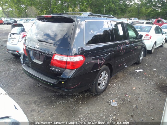 5FNRL38605B029256 - 2005 HONDA ODYSSEY EXL BLACK photo 4