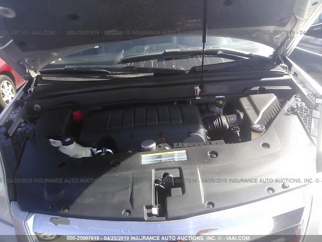 5GZER23DX9J204185 - 2009 SATURN OUTLOOK XR ვერცხლისფერი ფოტო 10