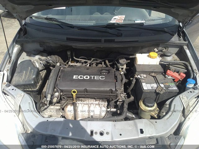 KL1TD66E39B333910 - 2009 CHEVROLET AVEO LS/LT Մոխրագույն լուսանկար 10