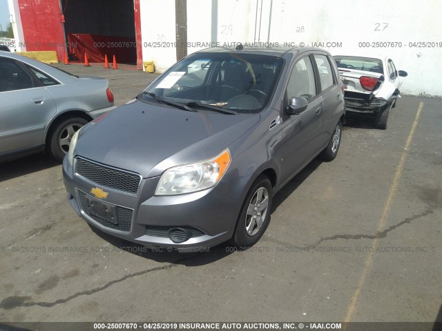 KL1TD66E39B333910 - 2009 CHEVROLET AVEO LS/LT Մոխրագույն լուսանկար 2