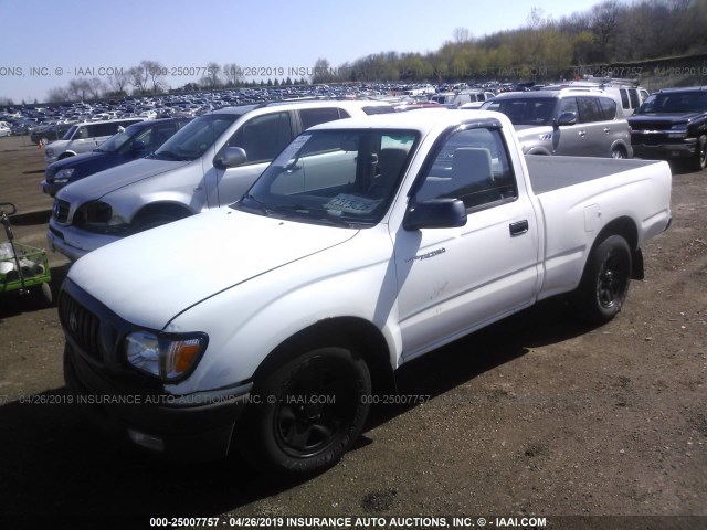 5TENL42N72Z084057 - 2002 TOYOTA TACOMA WHITE photo 2