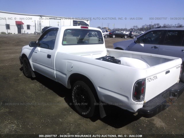 5TENL42N72Z084057 - 2002 TOYOTA TACOMA WHITE photo 3