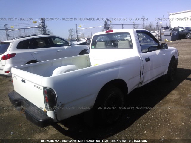 5TENL42N72Z084057 - 2002 TOYOTA TACOMA WHITE photo 4