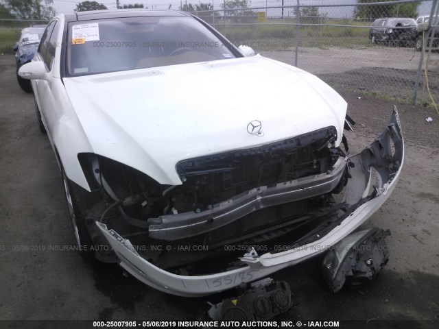 WDDNG71X37A055140 - 2007 MERCEDES-BENZ S 550 WHITE photo 6