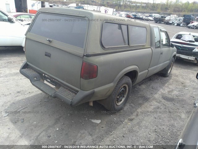 1GCDT19X7VK207270 - 1997 CHEVROLET S TRUCK S10 GREEN photo 4