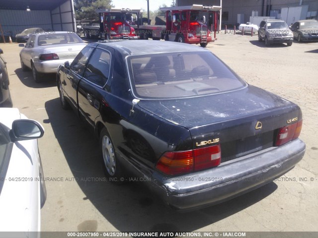 JT8UF22E4S0016787 - 1995 LEXUS LS 400 BLACK photo 3