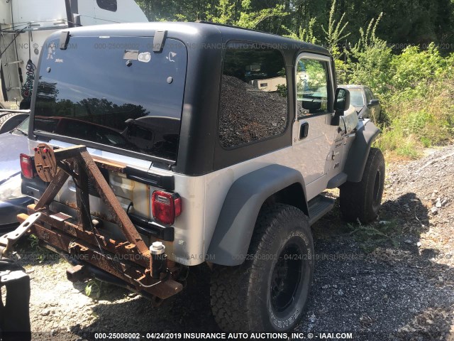 1J4FA49S66P766473 - 2006 JEEP WRANGLER / TJ SPORT GRAY photo 4