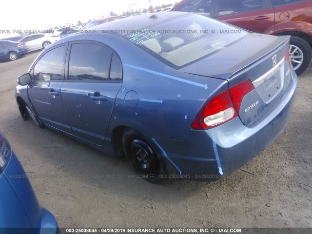 JHMFA36209S001201 - 2009 HONDA CIVIC HYBRID BLUE photo 3