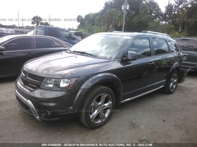 3C4PDCGGXHT602295 - 2017 DODGE JOURNEY CROSSROAD GRAY photo 2