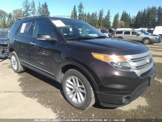 1FM5K8D85EGB79306 - 2014 FORD EXPLORER XLT BROWN photo 1