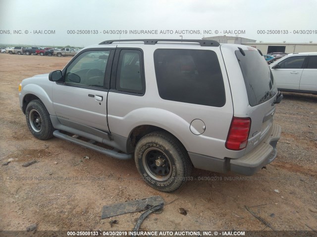 1FMYU60E31UC36296 - 2001 FORD EXPLORER SPORT SILVER photo 3