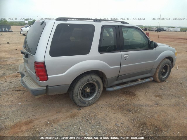 1FMYU60E31UC36296 - 2001 FORD EXPLORER SPORT SILVER photo 4