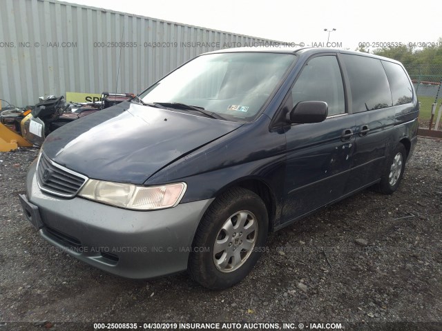 2HKRL1853YH519580 - 2000 HONDA ODYSSEY LX BLUE photo 2