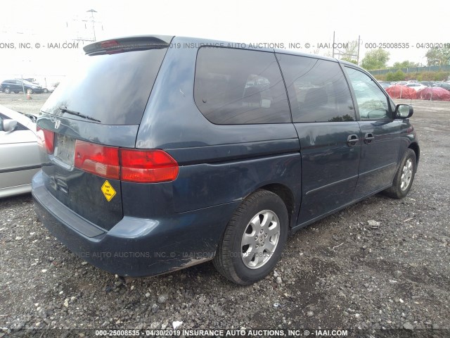 2HKRL1853YH519580 - 2000 HONDA ODYSSEY LX BLUE photo 4