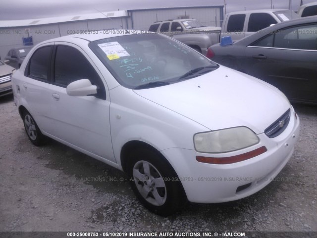 KL1TD52625B323954 - 2005 CHEVROLET AVEO LS WHITE photo 1