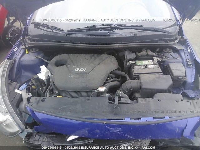 KMHCT4AE7DU538310 - 2013 HYUNDAI ACCENT GLS/GS BLUE photo 10