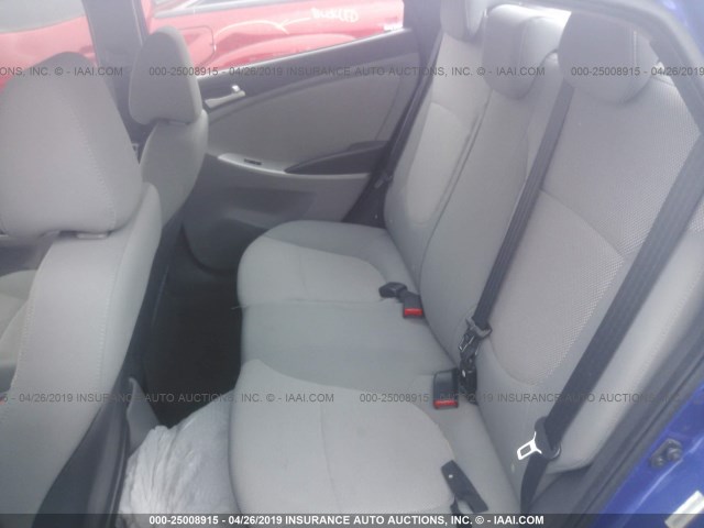 KMHCT4AE7DU538310 - 2013 HYUNDAI ACCENT GLS/GS BLUE photo 8