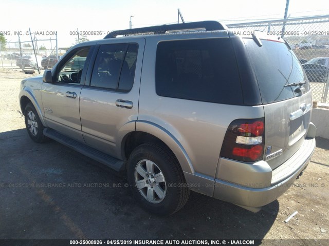 1FMEU63E18UA80932 - 2008 FORD EXPLORER XLT GRAY photo 3