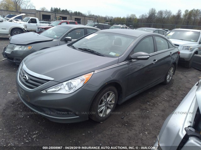 5NPEB4AC9EH897782 - 2014 HYUNDAI SONATA GLS GRAY photo 2