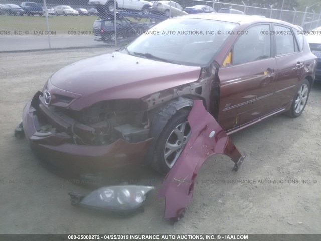 JM1BK344691243787 - 2009 MAZDA 3 S MAROON photo 2